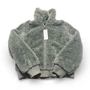 Unsubscribed Green Plush Puffer Jacket